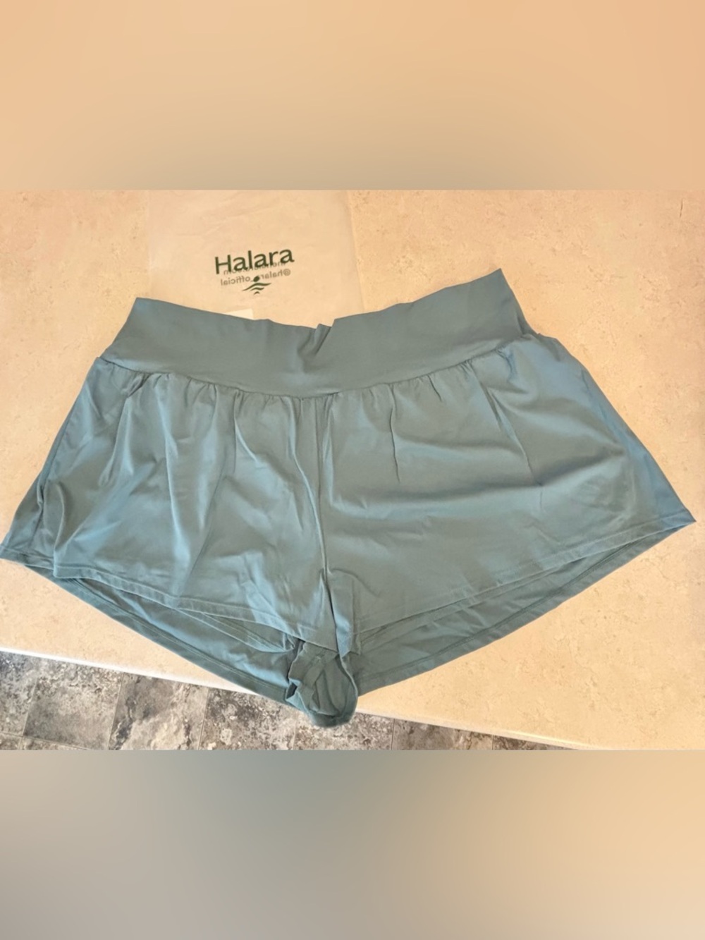 Halara Plus Size Shorts Women's High-Waist Active Shorts in Teal MSRP $47 NWT 4X